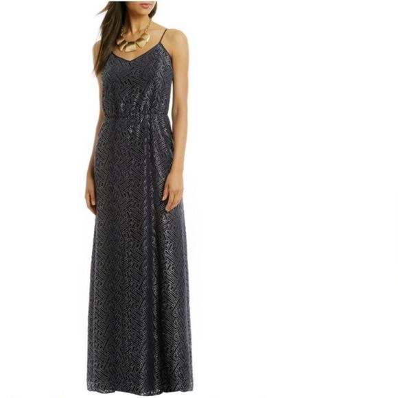 Lilly Pulitzer Deanna Maxi Dress Navy XS - Picture 1 of 6